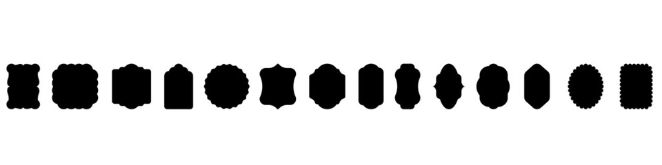 Tag vector icon set. label illustration sign collection. tally symbol.