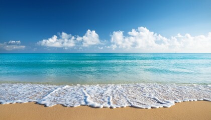 beautiful summer beach background with lots of copy space