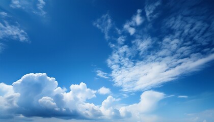soft clouds against a bright blue sky perfect for tranquil scenes