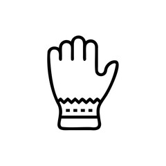 Outline Hand Made Work Gloves Icon Simple Design handmade