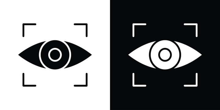 Eye tracking icon of a flat style vector