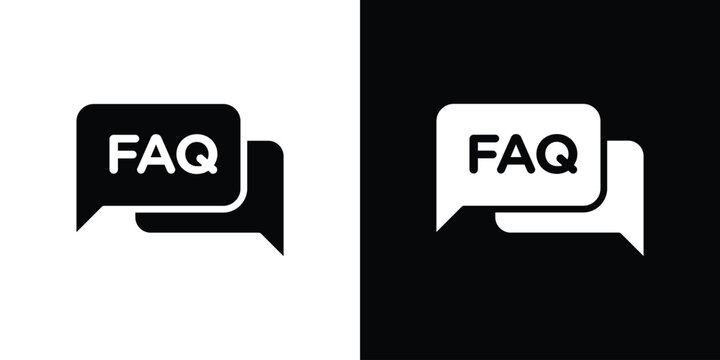FAQs icon of a flat style vector