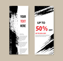 Banner brush stroke grunge background