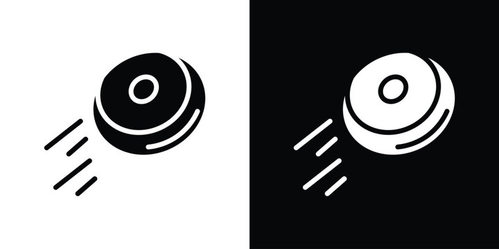 Flying disc icon of a flat style vector