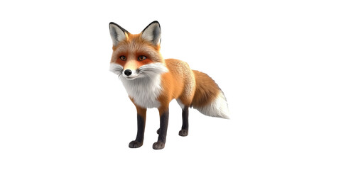 Obraz premium Red Fox Illustration. Wildlife And Nature Illustration Isolated On Transparent Background