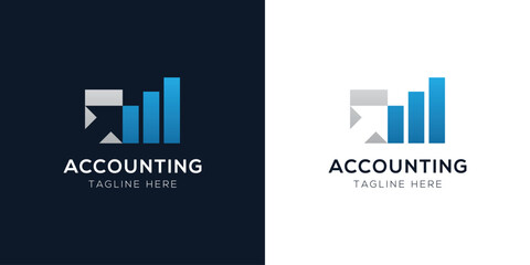 Accounting Logo Design Templates Set | Finance, Tax, Business, and Audit Icon Concepts