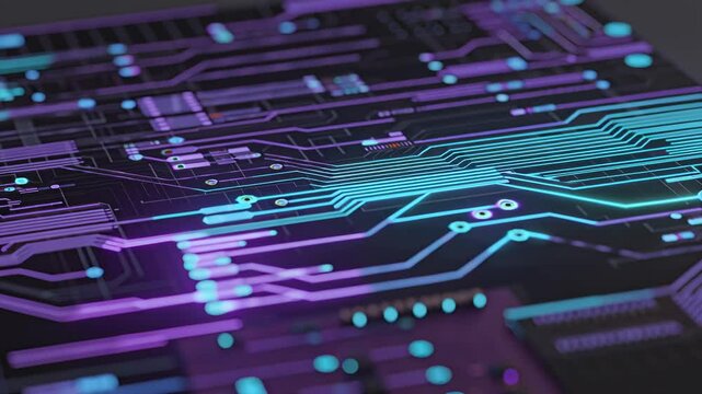 Circuit Board Glow Loop Ideal for Tech Explainer Videos & AI Concepts Perfect for electronics tutorials, startup presentations, or futuristic tech branding.