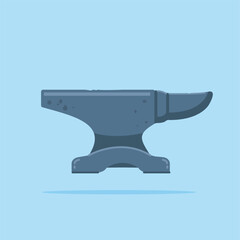 blacksmith tools. anvil illustration in flat style Collection of forging tools signs isolated on white background.