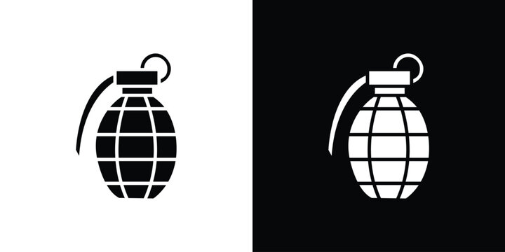 Granade icon of a flat style vector