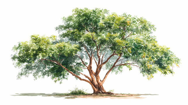  Sal Tree (Shorea robusta) &ndash; Sacred Indian Tree with Thick Trunk and Green Canopy