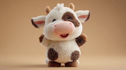 Cute cow plushie adorable stuffed animal toy for kids soft and cuddly farm animal toy gift for baby 100 characters