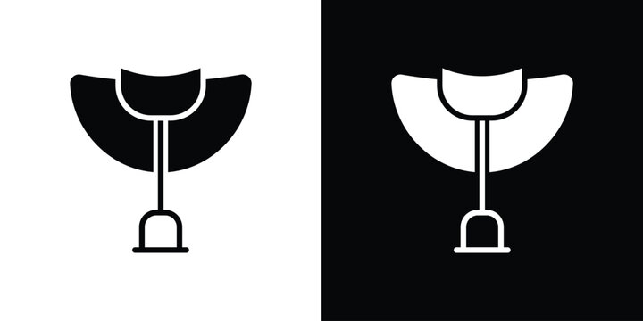 Horse saddle icon of a flat style vector