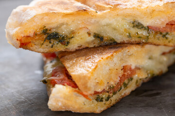 rustic italian caprese sandwich