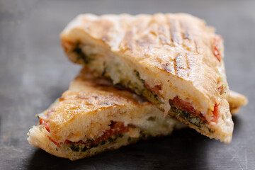 rustic italian caprese sandwich