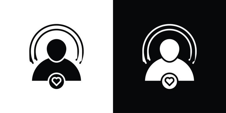 Influencer icon of a flat style vector