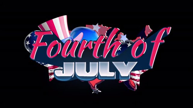 Fourth of July Bold Typographic Title