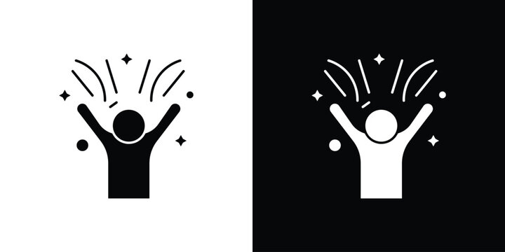 Joy icon of a flat style vector