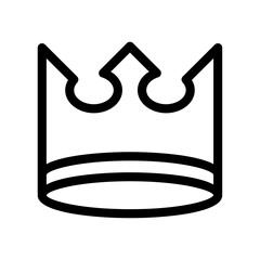 Royal Crown Elegant Line Art Icon Design