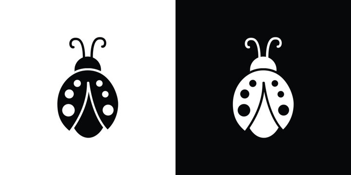 Ladybug icon of a flat style vector