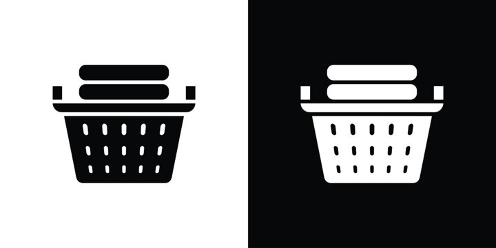laundry hamper icon of a flat style vector