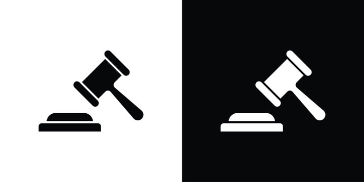 Law icon of a flat style vector
