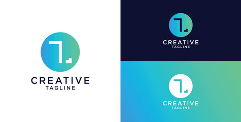 letter tl logo design vector