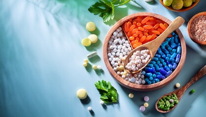 vibrant probiotic composition in a balanced diet for health and wellness