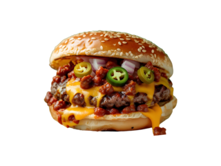 Spicy and Savory Chili Cheeseburger