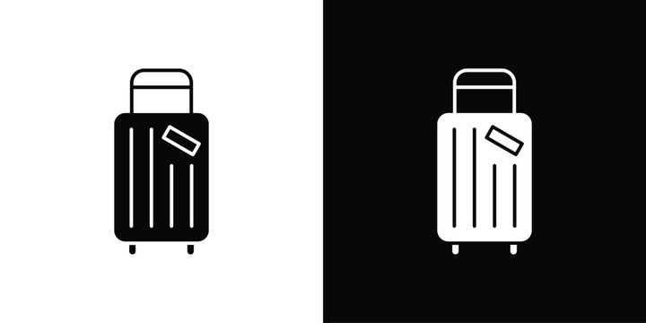 Luggage icon of a flat style vector
