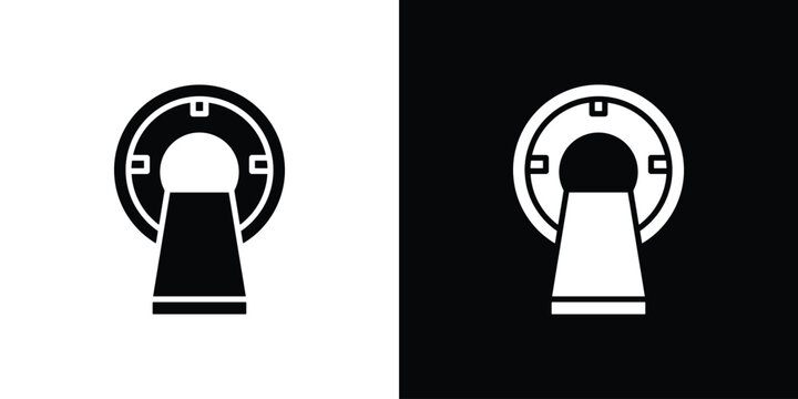 MRI scanner icon of a flat style vector