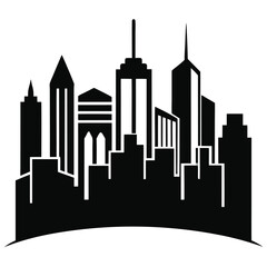 Majestic City Skyline Illustration Urban Architecture Design