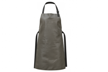 Kitchen apron with black straps isolated on transparent background