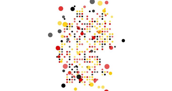Abstract Circles Reveal Germany Silhouette