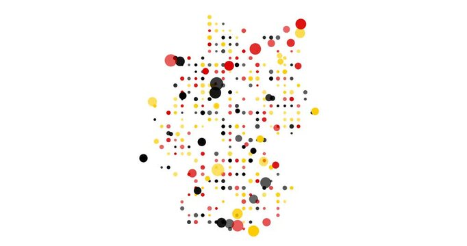 Germany Map Formed With Colorful Circles