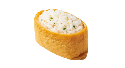 Inari Sushi isolated on Transparent Background. Japanese food