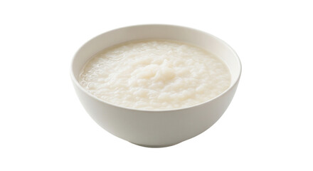 Bowl of Congee Isolated on Transparent Background. Asian food