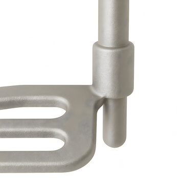 Dental face-bow with detachable bite fork and clamp &ndash; macro and multi-angle views &ndash; isolated on white background