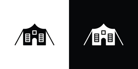 Military tent icon of a flat style vector © Vince