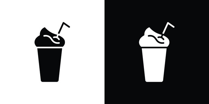Milkshake icon of a flat style vector
