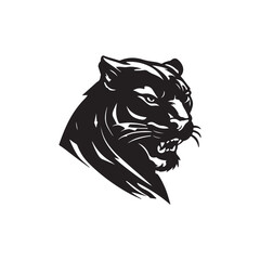 Obraz premium vector illustration silhouette of tiger.