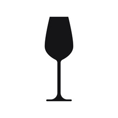 Wine glass. White background.
