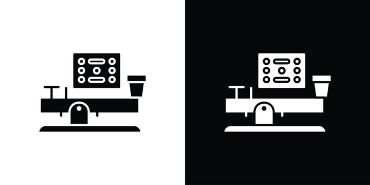 Morse code icon of a flat style vector