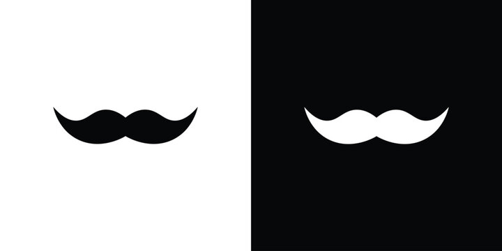 Moustache icon of a flat style vector