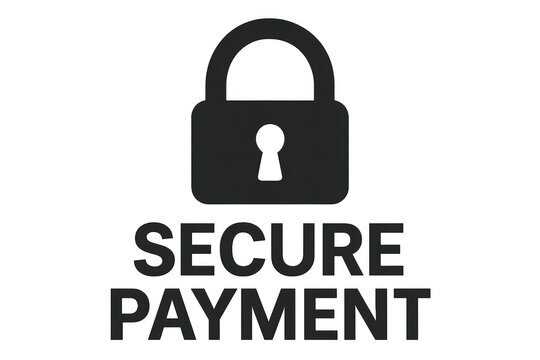 Padlock icon symbolizing secure online payment, ensuring transaction safety and data protection with transparent background