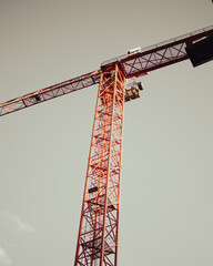 orange construction crane