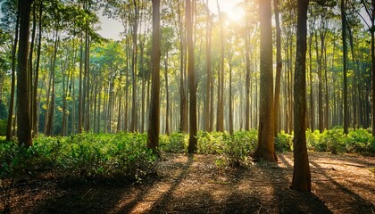 teak wood in the forest
