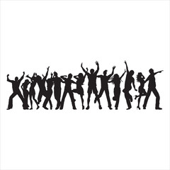 silhouettes of people dancing
