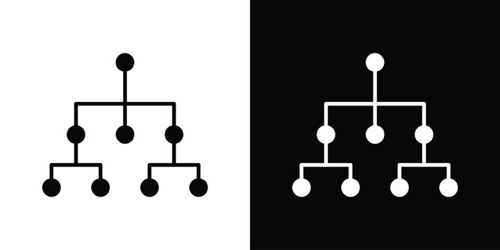 Organization chart icon of a flat style vector