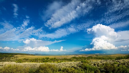 Obraz premium the vast and beautiful sky with white clouds