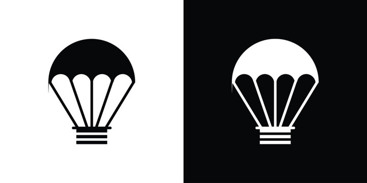 Parachute icon of a flat style vector